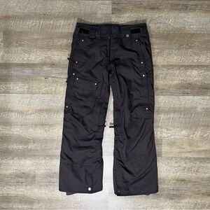 686 Cargo Snowboarding Pants Women’s S Black Flared Skiing Insulated READ